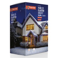Premier 1400 Multi Coloured LED Multi Action Cluster Brights Christmas String Lights (LV251751M)