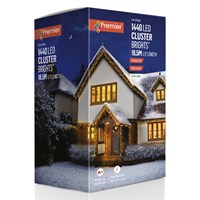 Premier 1400 Vintage Gold LED Multi Action Cluster Brights Christmas String Lights (LV251751VG)
