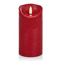 Premier 18cm Red Flickabrights Textured Christmas Candle With Timer (LB192181R)