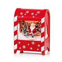 Premier 19cm Musical Christmas Mail Box Snow Blower with Santa (LB251732)