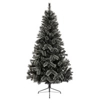 Premier 2.1m (7ft) Black Tipped Fir Artificial Christmas Tree (TR700BTF)