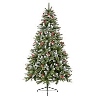 Premier 2.1m (7ft) New Jersey Spruce Artificial Christmas Tree with Berries & Cones (TR700NJ)