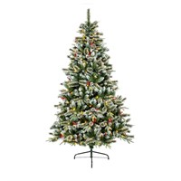 Premier 2.1m (7ft) Pre Lit New Jersey Artificial Christmas Tree With 240 Warm White LEDs (TR700NJL)
