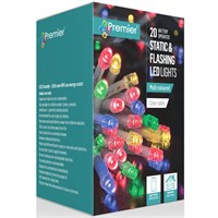 Premier 20 Battery Operated Flashing Multi Colour LED Christmas String Lights (LB261077MC)