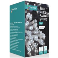 Premier 20 Battery Operated Flashing White LED Christmas String Lights (LB261077WC)