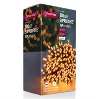Premier 200 Vintage Gold Multi Action LED Supabrights Christmas String Lights (LV162170VG)