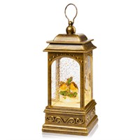 Premier 21cm Robin Light Up Water Spinner Christmas Lantern (LB232609)