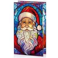 Premier 21cm Stained Glass Santa Light Up Christmas Decoration (LB251363)