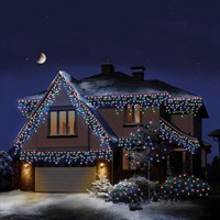 Premier 240 LED Snowing Icicles Multi Colour Christmas String Lights (LV162182M)