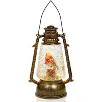 Premier 24cm Robin Light Up Christmas Water Spinner Decoration - Tree Stump (LB201187)