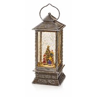 Premier 27cm Oblong Christmas Lantern Water Spinner with LEDs - Christmas Tree (LB171602P)