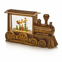 Premier 29cm Gold Christmas Water Spinner Train with Warm White LEDs (LB184644)