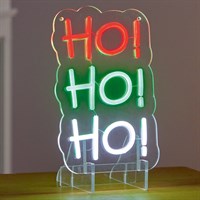 Premier 29cm Ho Ho Ho Light Up Christmas Neon Sign Decoration (LV251633)
