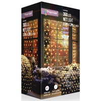 Premier 3.5m 360 Warm White LED Multi-Action Net Christmas String Lights (LV122742WW)