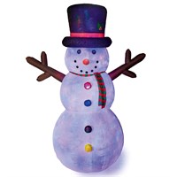 Premier 3.6m Christmas Plush Snowman with Hat Inflatable Decoration (LV243894)