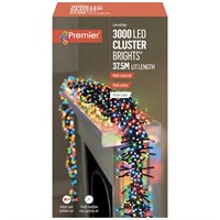Premier 3000 Multi Colour Multi Action LED Cluster Christmas String Lights (LV203073M)