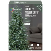 Premier 3000 White Multi Action LED Treebrights Christmas String Lights (LV203072W)