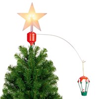 Premier 30cm Lit Animated Santa in Hot Air Balloon Christmas Tree Topper (AC262328)