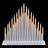 Premier 34cm 33 LED White Christmas Candlebridge (LV191002)