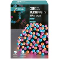 Premier 360 Rainbow Berry Bright LED Battery Christmas String Lights (LB254002RBW)