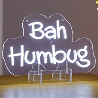 Premier 36cm Bah Humbug Light Up Christmas Neon Sign Decoration (LV251631)