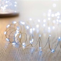 Premier 40 White LED Battery Operated Ultrabrights Christmas Wire Lights (LB201359W)