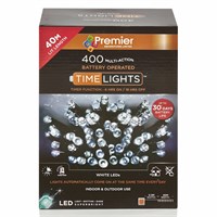 Premier 400 White LED Multi Action Battery Operated Christmas String Lights (LB131955W)