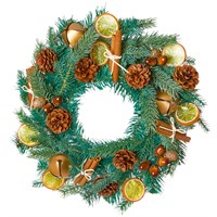 Premier 40cm Orange Artificial Christmas Wreath (DF247179)