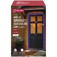 Premier 440 Supabright Rainbow LED Christmas String Light Door Garland (LV243723RBW)