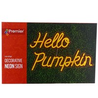 Premier 47cm Autumn 'Hello Pumpkin' LED Neon Sign (LT251031)