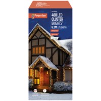 Premier 480 Vintage Gold Multi Action LED Cluster Christmas String Lights (LV162174VG)