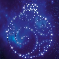 Premier 49cm Twinkling FlexiBrights Light Up Bauble Decoration 150 Blue & White LEDs (LV262380BW)