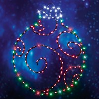 Premier 49cm Twinkling FlexiBrights Light Up Bauble Decoration 150 Red & Green LEDs (LV262380RGR)