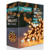 Premier 50 Vintage Gold Multi Action LED Battery Christmas String Lights (LB112382VG)