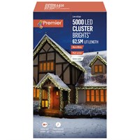 Premier 5000 Warm White Multi Action LED Cluster Christmas String Lights (LV232605WW)