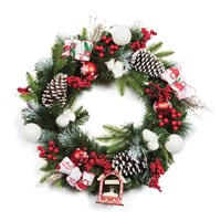 Premier 50cm Cone & Berry Artificial Christmas Wreath (DF237035)