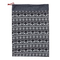 Premier 70x50cm Knitted Scandinavian Christmas Gift Sack - Grey (PL185470)