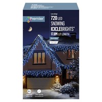Premier 720 Snowing Icicles Brights Blue & White Mix LED Christmas Lights (LV162185BW)