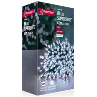 Premier 80 LED Multi Action SupaBrights White Christmas String Lights (LV178500W)