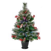 Premier 80cm (2.6ft) Snow Tipped Artificial Christmas Tree with Cones And Berries (FT141108)