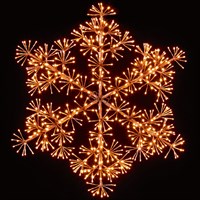 Premier 90cm Rose Gold Starburst Snowflake LED Light Up Decoration (LV183194RGD)