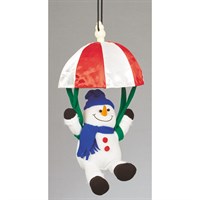 Premier Battery Operated Musical Kicking Leg Parachuting Christmas Snowman (PL162305)
