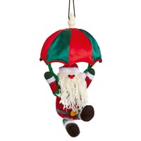 Premier 38cm Parachuting Santa Musical Kicking Leg Animated Christmas Decoration (PL84505)