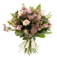 Pretty in Pink Hand Tied Floral Bouquet