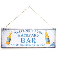 Primus Backyard Bar Metal Outdoor Garden Decor Wall Sign (PH1011)