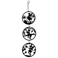 Primus Black Fairy Silhouette Hanging Garden Decor Trio Spinner (PT2601BK)
