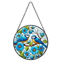 Primus Blue Tit Stained Glass Hanging Garden Decor Suncatcher (PT2212)