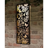 Primus Butterfly Metal Narrow Solar Garden Decor Wall Panel (PA1014BK)