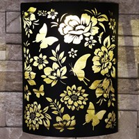 Primus Butterfly Metal Small Curved Solar Garden Decor Wall Panel (PA1055BK)