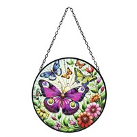 Primus Butterfly Stained Glass Hanging Garden Decor Suncatcher (PT2210)